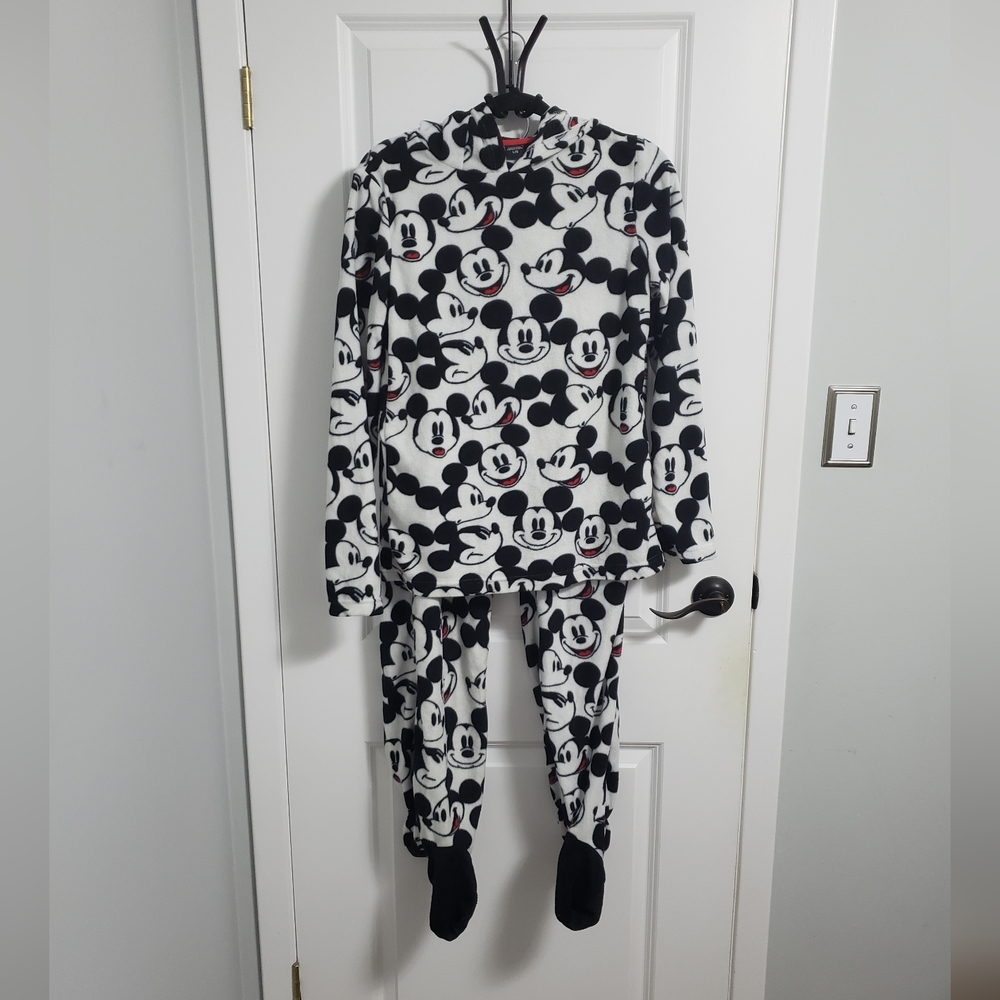 DISNEY Mickey Mouse Fleece Footed Pyjamas Set